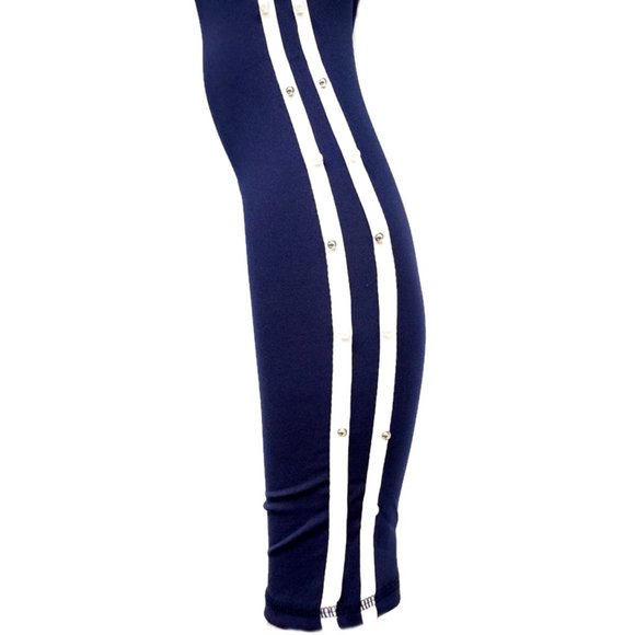 Dallas Swag Navy Spandex Legging with the Silver & Pearl on the side of legging - Picture 5 of 7